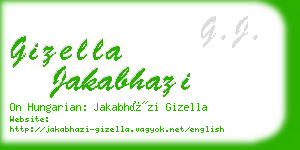 gizella jakabhazi business card